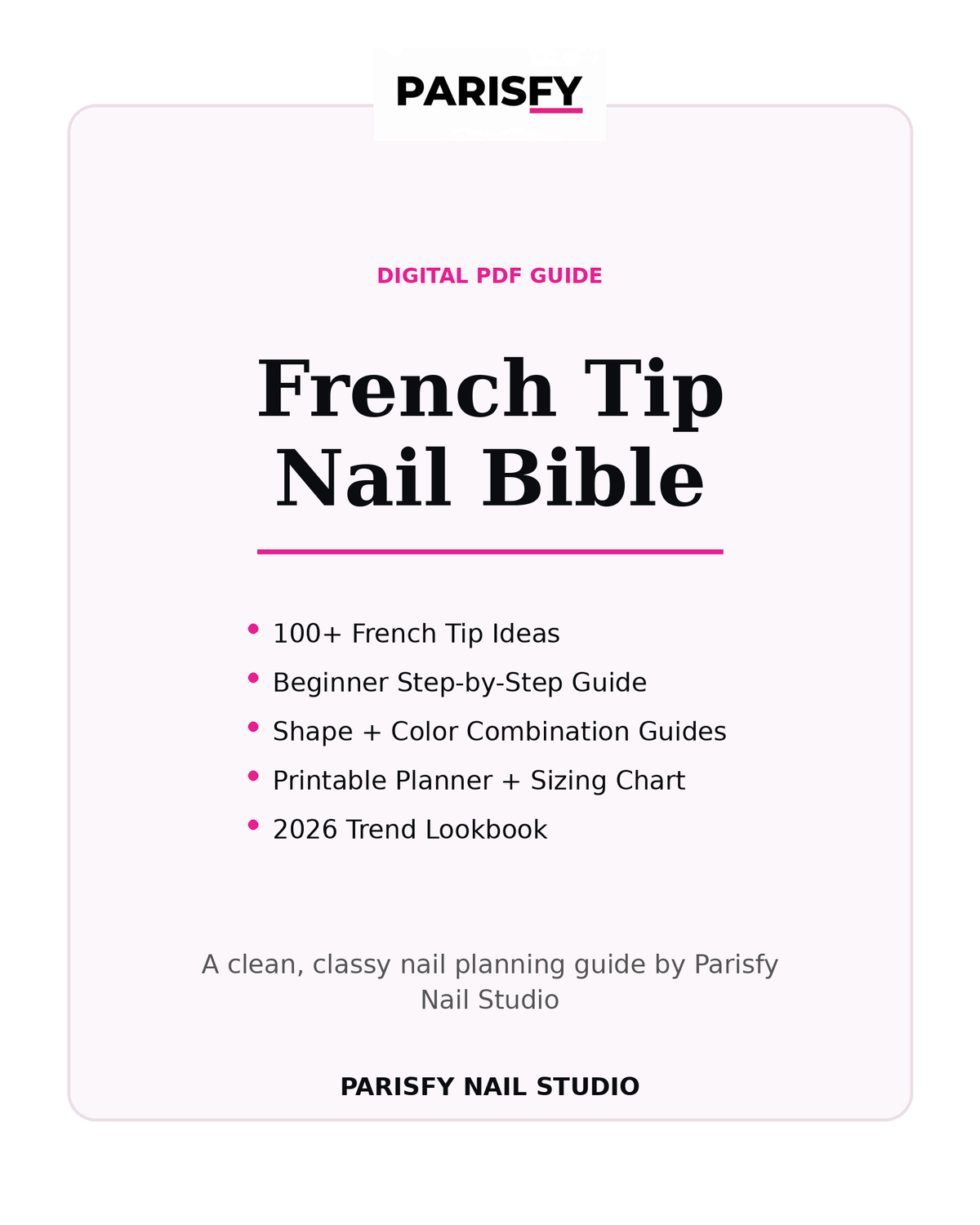Parisfy French Tip Nail Bible