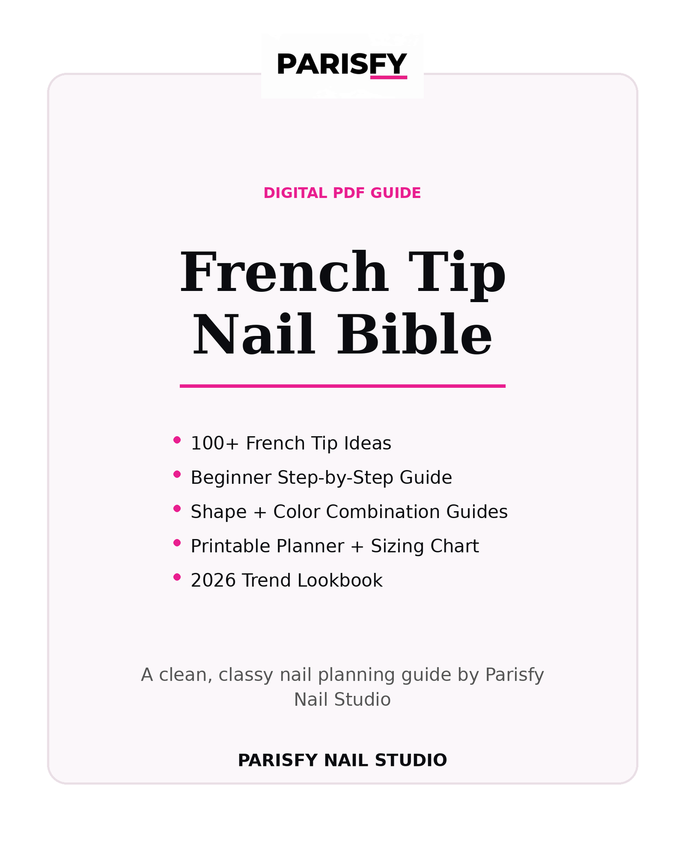 Parisfy French Tip Nail Bible
